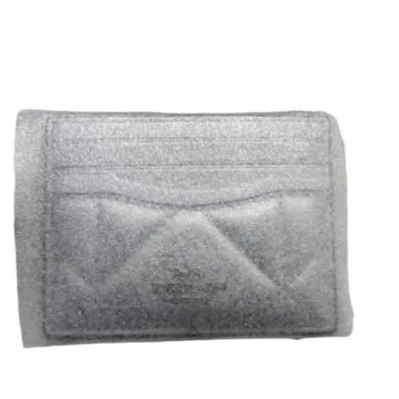 Coach Cardholder Quilted Silver Metallic - Picture 5 of 5